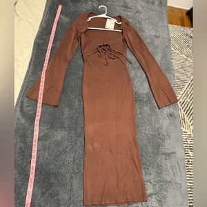 Missguided Cutout Sweater Midi Dress